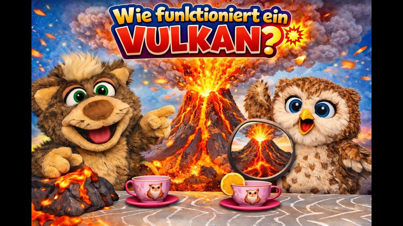 🌋 Wie funktioniert ein Vulkan? 😲 Kalli & Martha die Eule erklären es! | Kallis Gute Laune Show