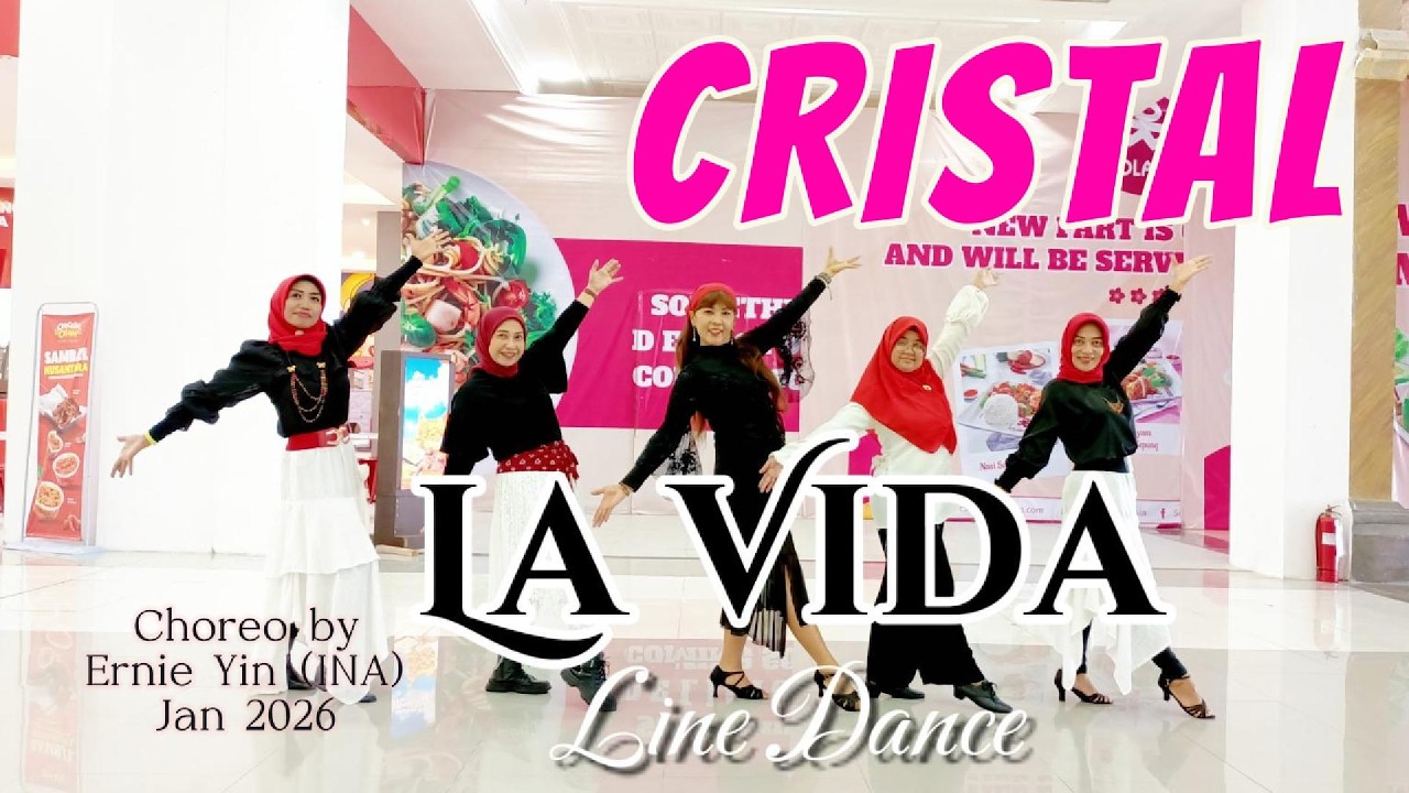 CRISTAL 水晶 (Shui Jing) | Line Dance | Choreo : Ernie Yin (INA) | Demo : LA VIDA Dance | Intermediate