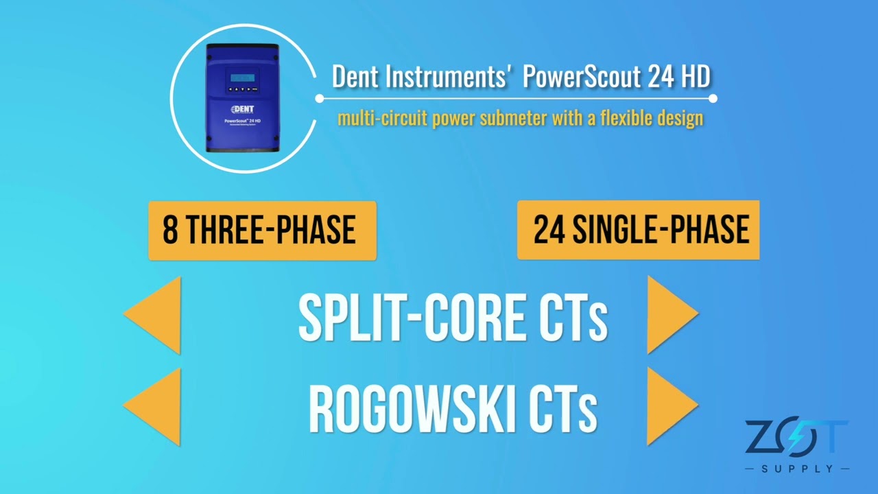 Accurate Power Monitoring with Dent Instruments PS48HD-C-D-N PowerScout 48 HD Submeter | ZOT Supply