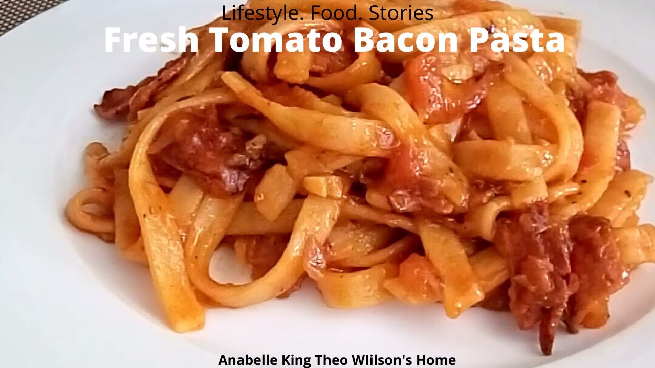 Try this,Fresh Tomato Bacon Pasta. Simple and easy way of cooking .You'll surely love it!