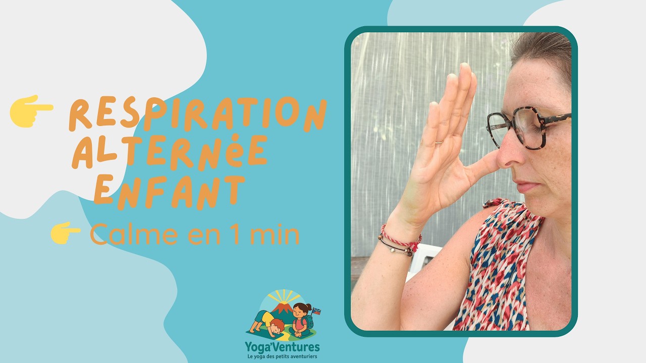 Respiration alternée enfant 🌿 Calme en 1 min | Exercice de respiration enfant