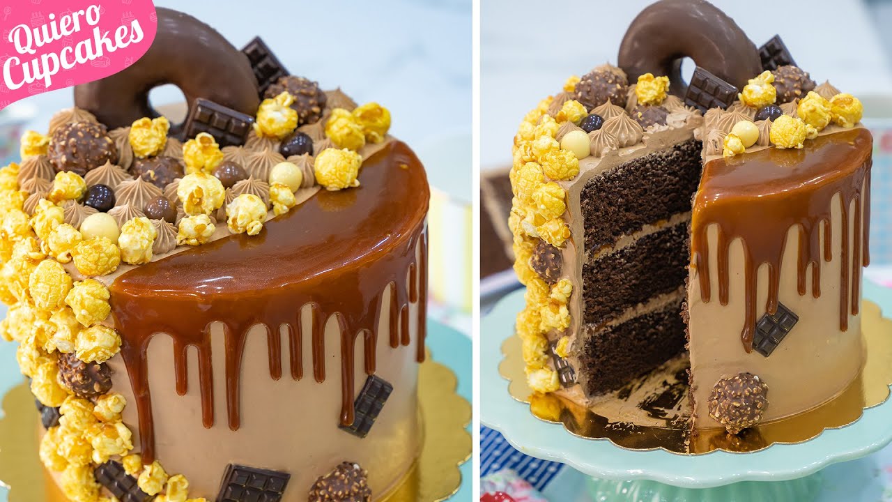 TARTA DE CHOCOLATE Y CARAMELO SALADO 🍫😍 | QUIERO CUPCAKES