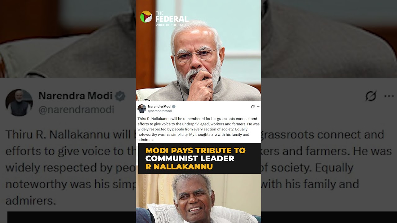 PM Modi pays tribute to R Nallakannu, offers &lsquo;deep condolences&rsquo;