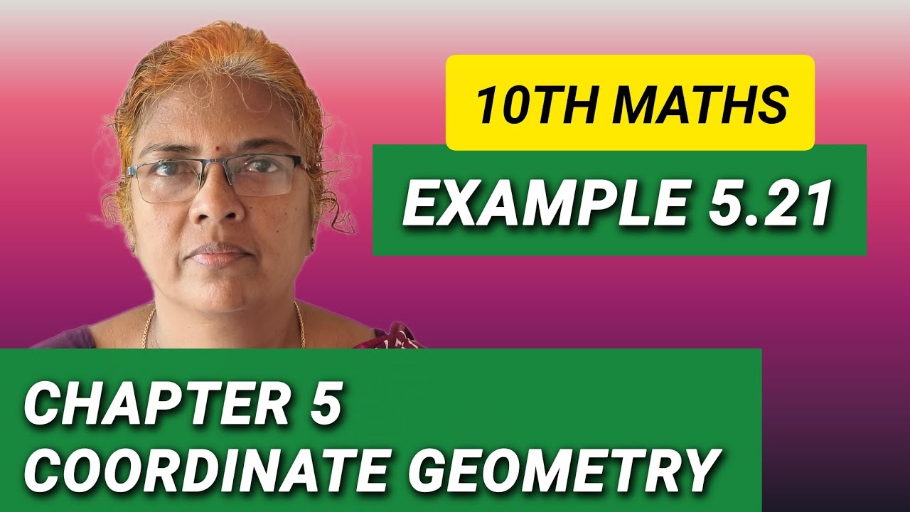 10th Maths Example 5.21 Sum in tamil #class10 #coordinategeometry 