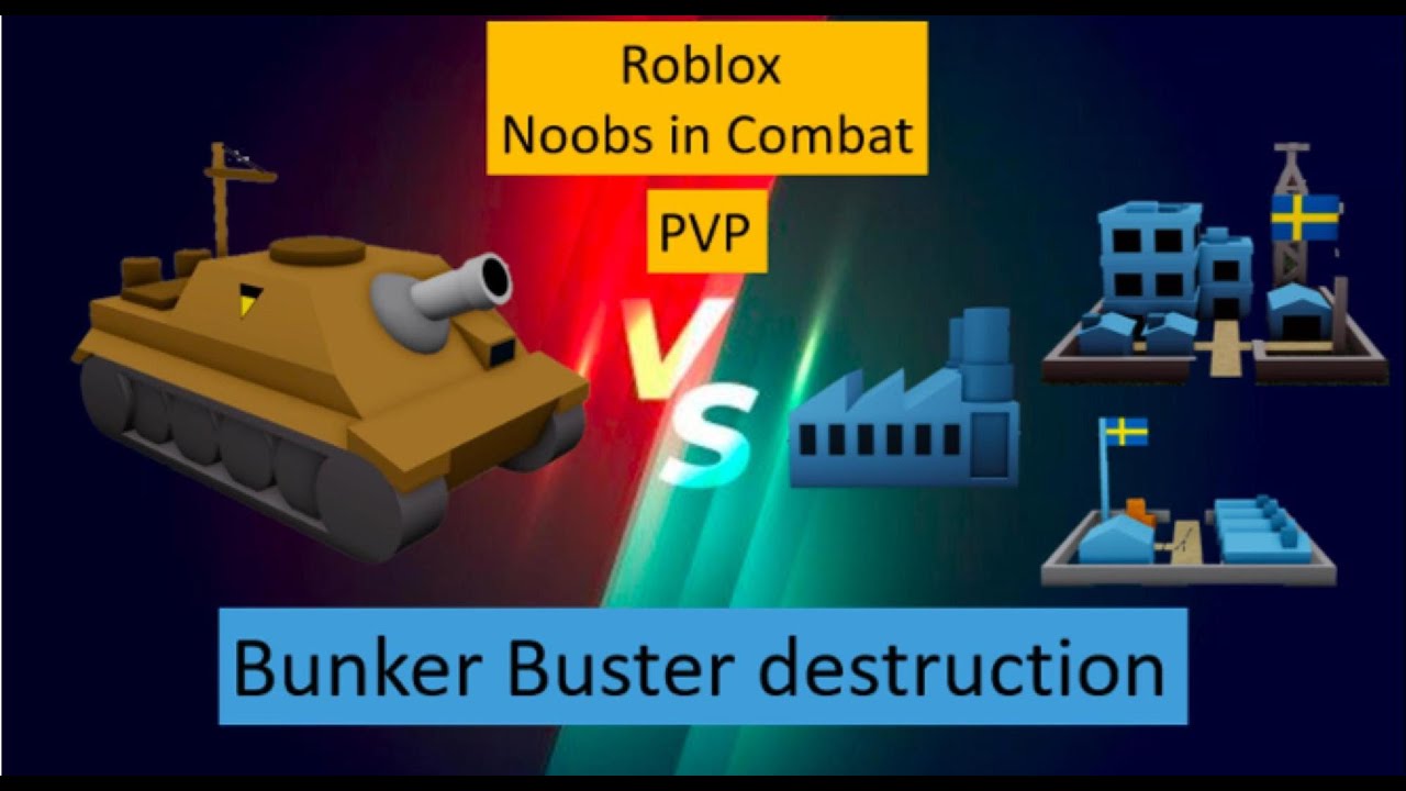 Destroying EVERYTHING (Bunker Buster Destruction Strategy) (Roblox-Noobs-in-Combat)