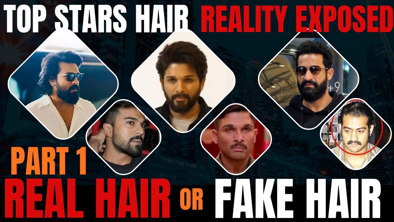 Ram Charan , Allu Arjun  , NTR Hair Real or Fake?  😲 Truth Explained #alluarjun #ntr #ramcharan
