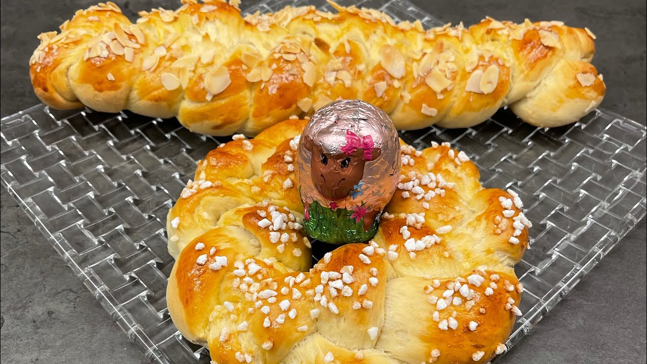 Omas bester Hefezopf Osterkranz Osterzopf der beste Zopf für Ostern Rezept luftig lecker 👩🏼‍🍳🌸