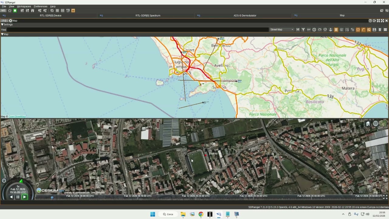 ADS-B decoder con SDR Angel