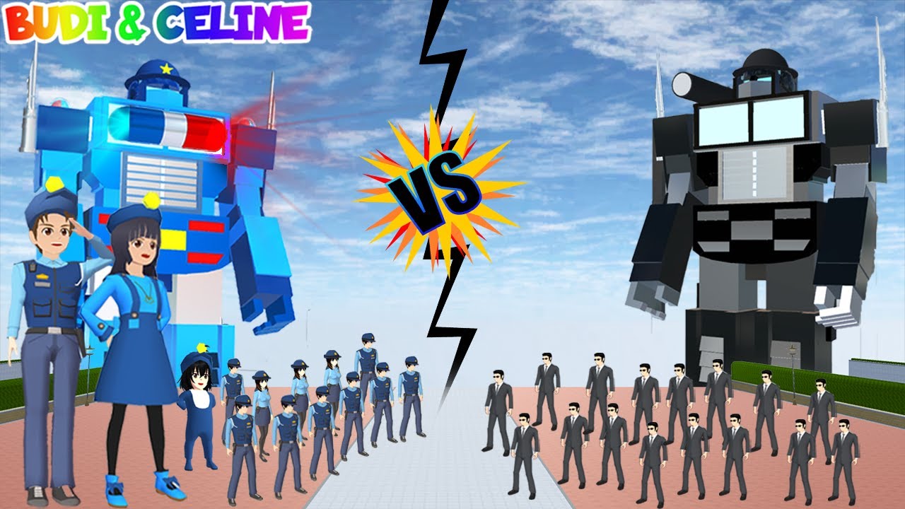 Robot 🤖 Yakuza VS Robot 🤖 Polisi 🚨 | Yuta Mio Panik Yakuza Serang Polisi Koban | Sakura School