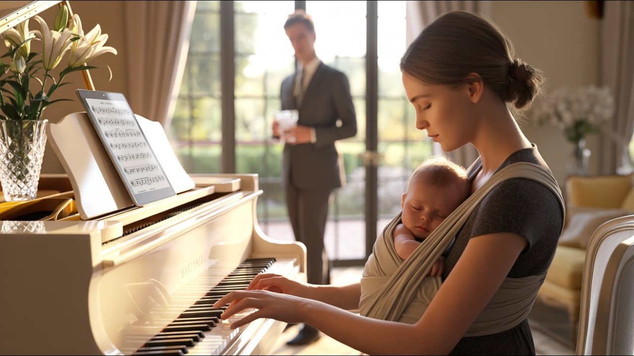 The Maid Performed The Piano To Put The Child To Sleep And The Milinior Became Emotional...