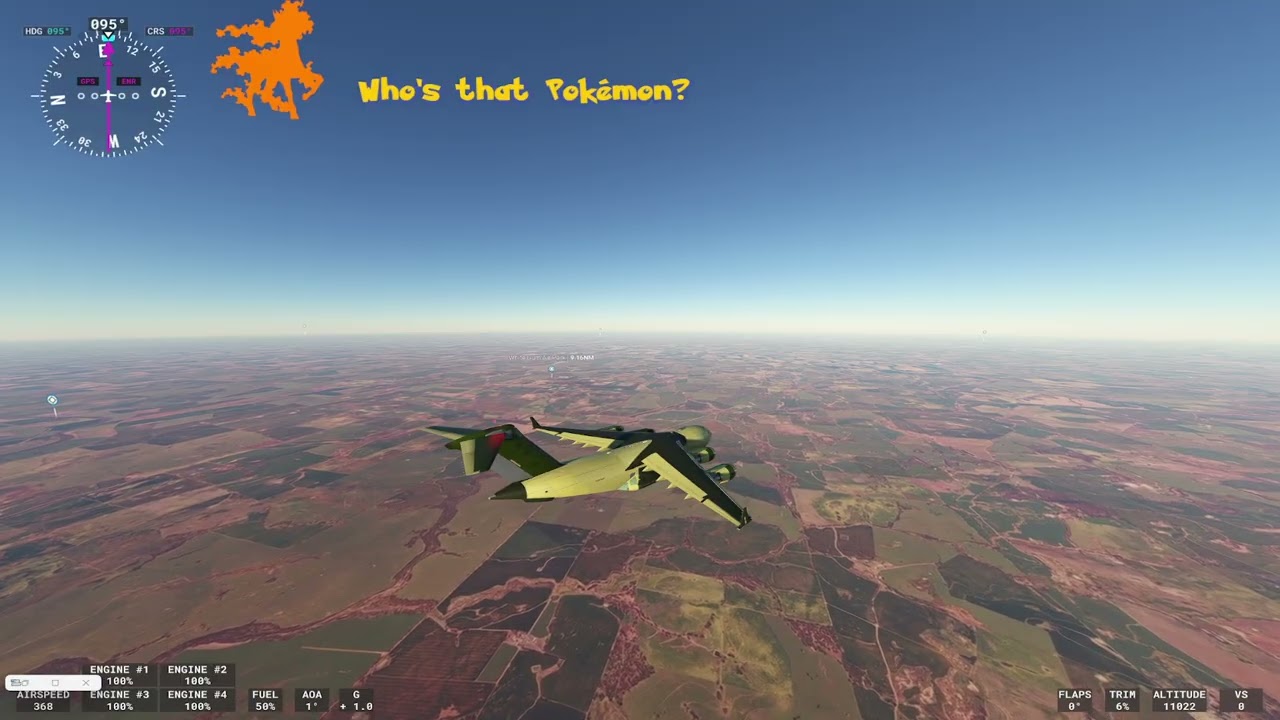 Boeing C-17,  Perth Intl to Brisbane Intl -Relaxing flight aircraft on its own.