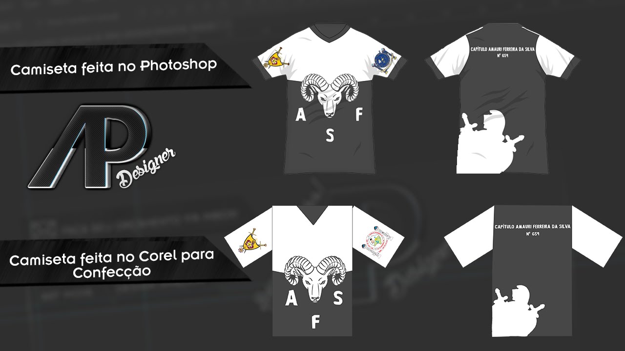 Speed Art #3 - Vetoriza&ccedil;&atilde;o camiseta DeMolay do Cap&iacute;tulo AFS N&ordm; 659 - Alex Paimel Designer