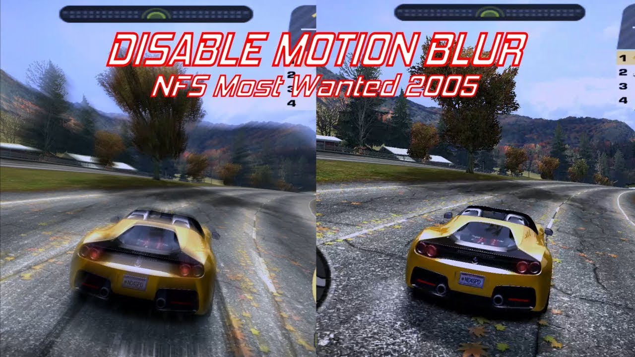 Как отключить размытие движения в NFS Most Wanted 2005