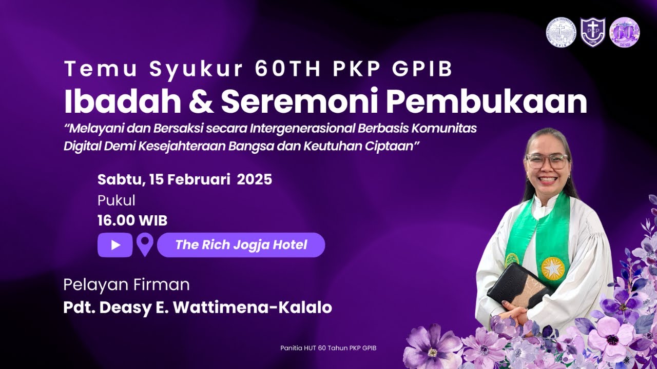 IBADAH PEMBUKAAN TEMU SYUKUR PKP HUT KE 60 | LIVE EVENT