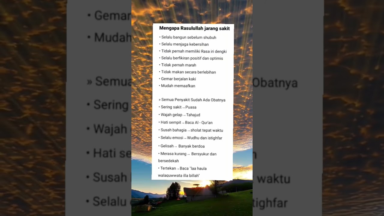 Tips hidup sehat ala Rasulullah #foryou #viral #waliallah #rasulullah  #shorts