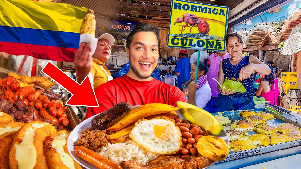 Probando COMIDA CALLEJERA RARA en Colombia 🇨🇴😱 ¿Vale la pena?