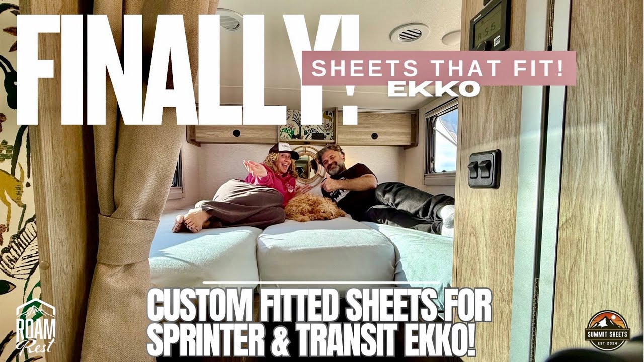 Finally! Custom-Fit Sheets for the Winnebago EKKO (Sprinter & Transit) #travel