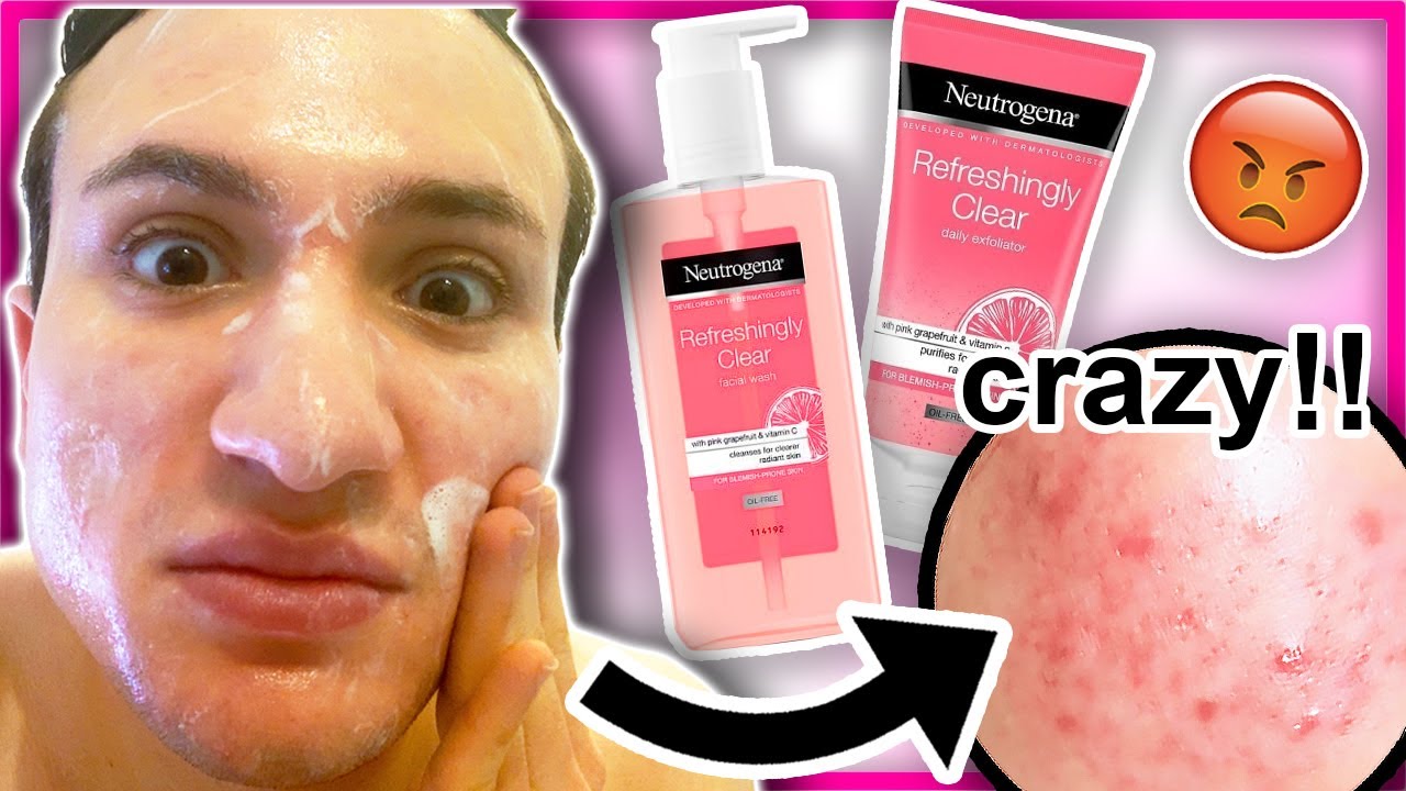 I tried Neutrogena Visibly Clear PINK GRAPEFRUIT face wash for ONE WEEK!!