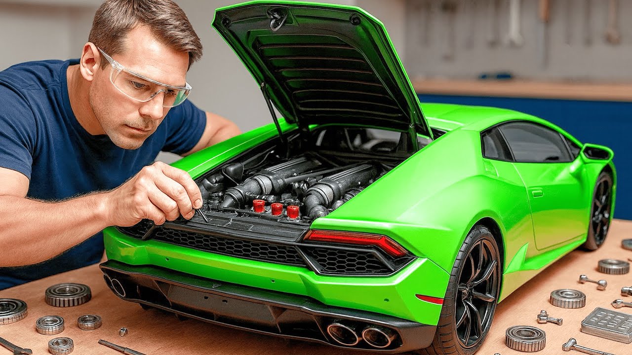 Man Builds $15,000 RC Lamborghini with Real Engine | Start to Finish by @September