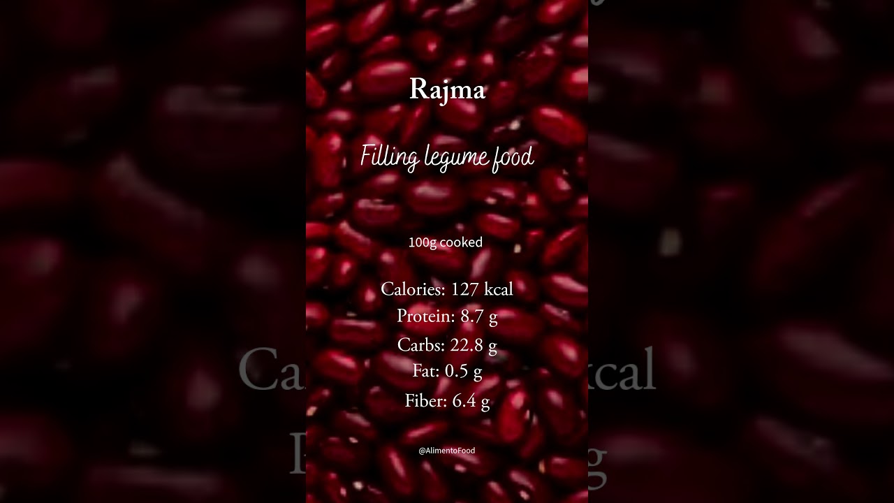Rajma Nutrition | 100g Cooked Rajma | Filling Legume Food #shorts