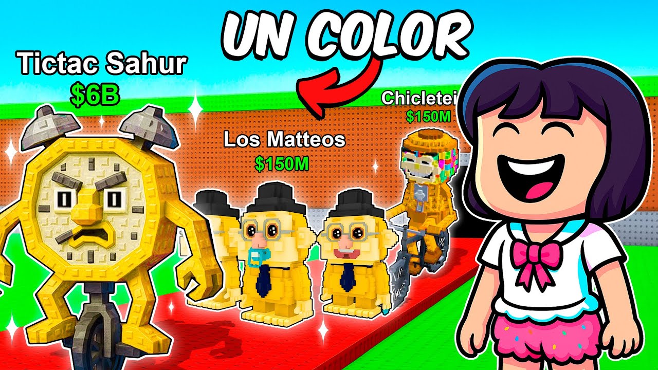 De $0 a $1 TRILLÓN SOLO con BRAINROTS DE UN COLOR en Steal a Brainrot!