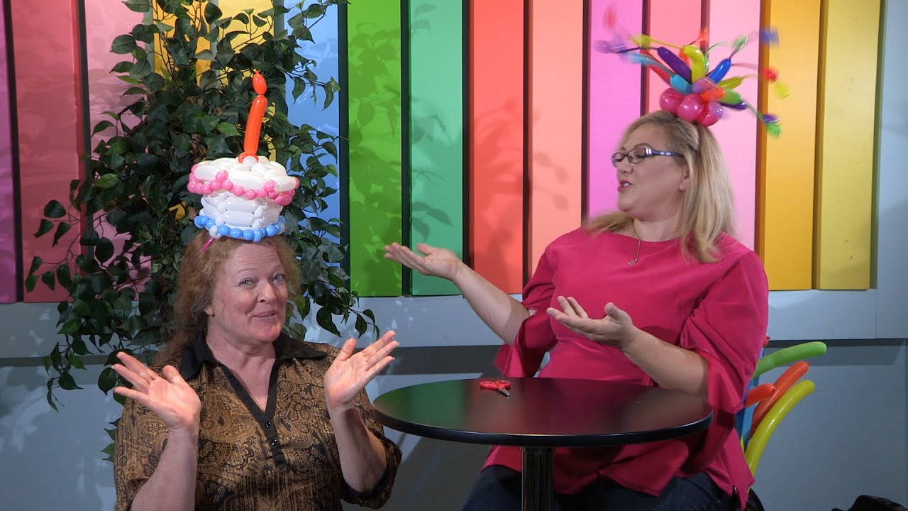 Balloon Birthday Cake Fascinator Hat - Balloon Animals Tutorial