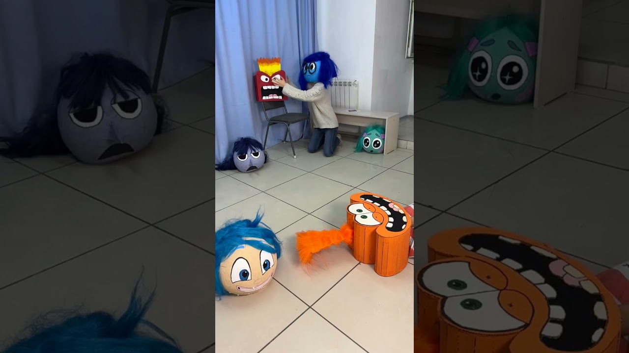 HELP❤️ SADNESS CATCH 1 MASK😭 #insideout2 #joy #anger #fear #envy