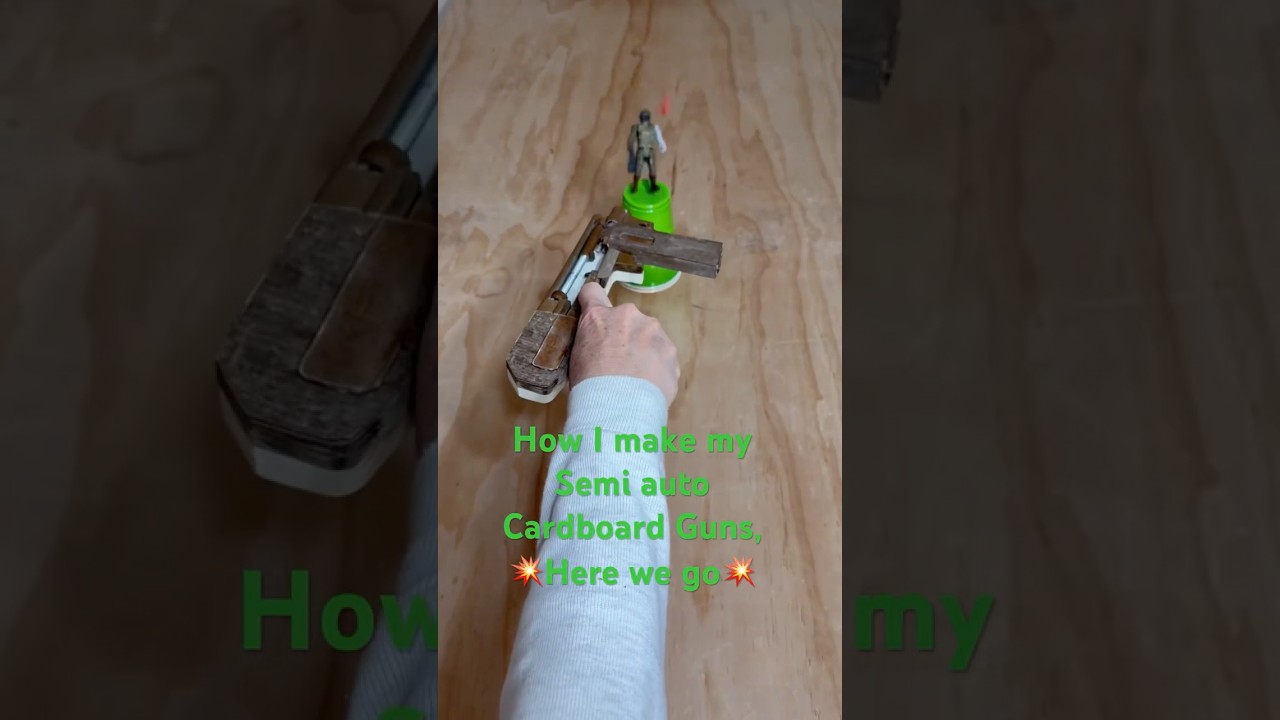 Cardboard Gun semi auto tutorial ⏏️ 