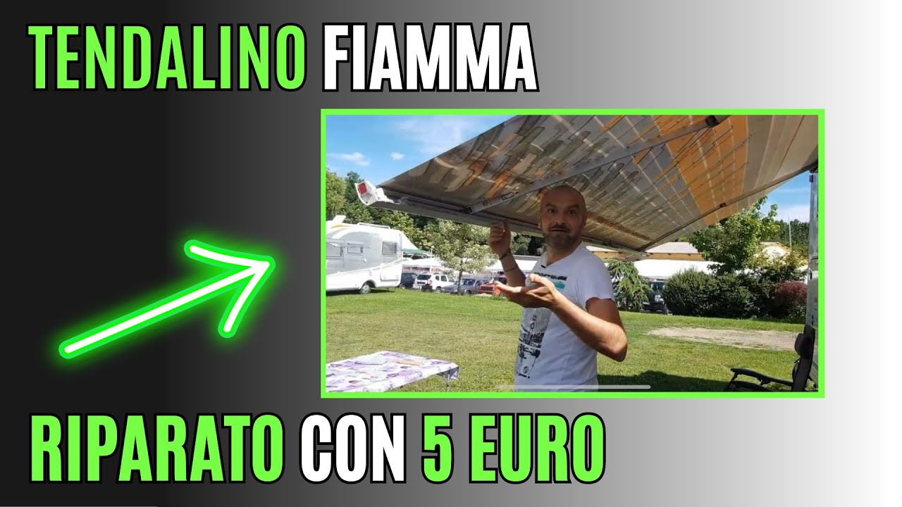 TENDALINO FIAMMA riparato APRIRE e chiudere senza rischi ed evitare rotture sostituzioni CAMPER EASY