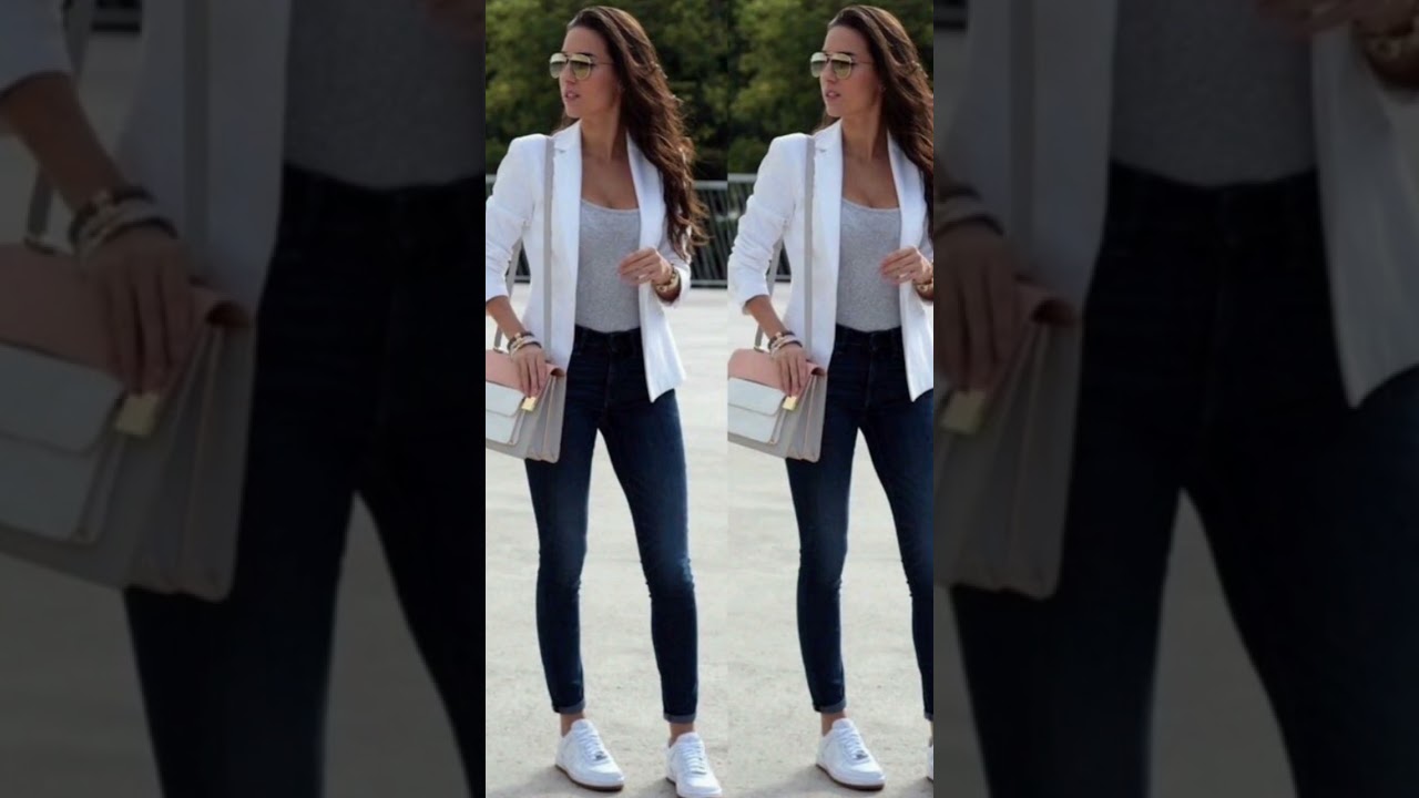 OUTFITS BLAZER CON JEANS #shorts