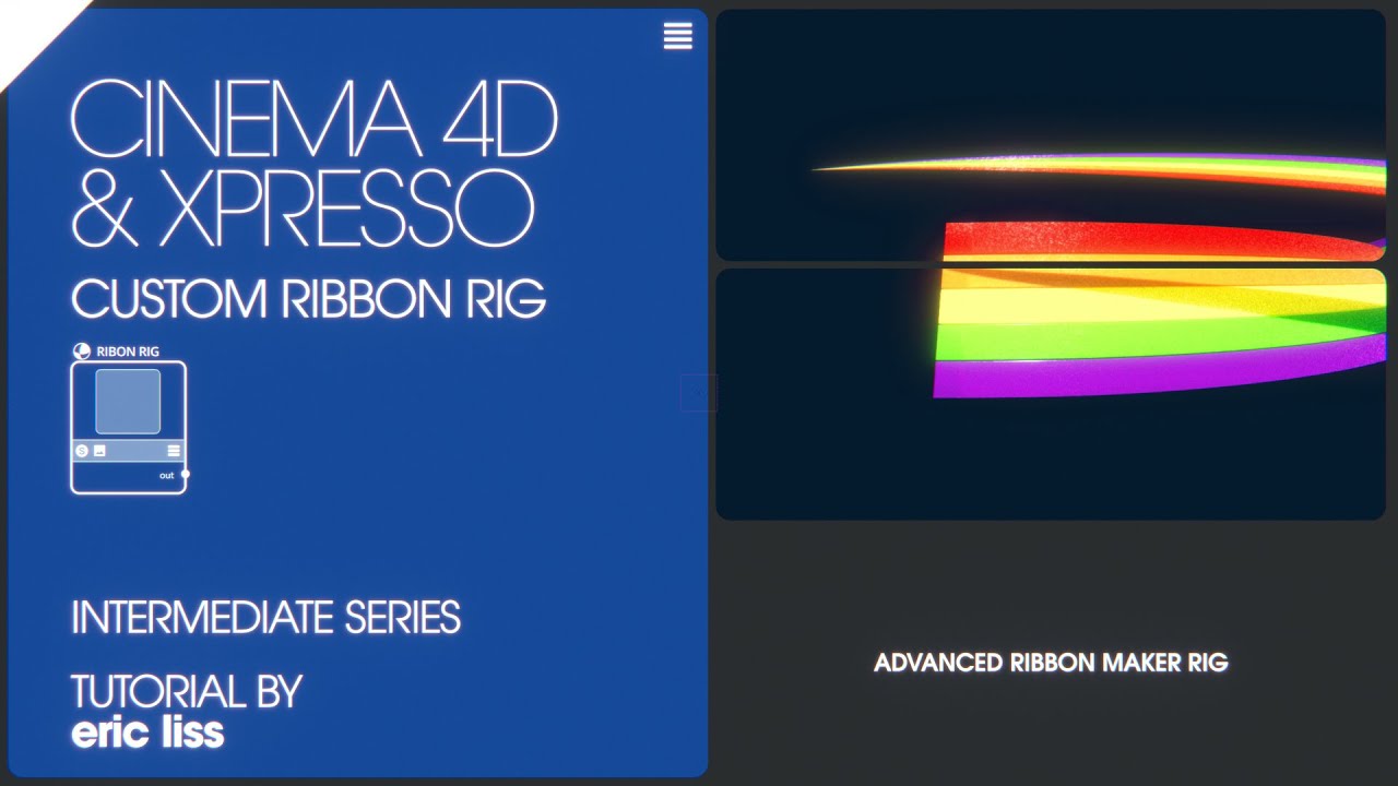 Advanced Ribbon Maker Rig with Field Drivers, Xpresso, Redshift in Cinema 4D