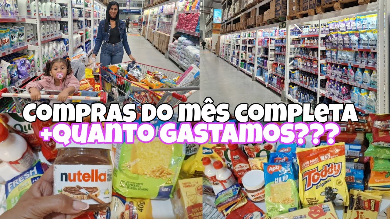 COMPRAS DO MÊS NO ASSAÍ ATACADISTA| ECONOMIA E PREÇOS ATUALIZADOS 🛒🛍