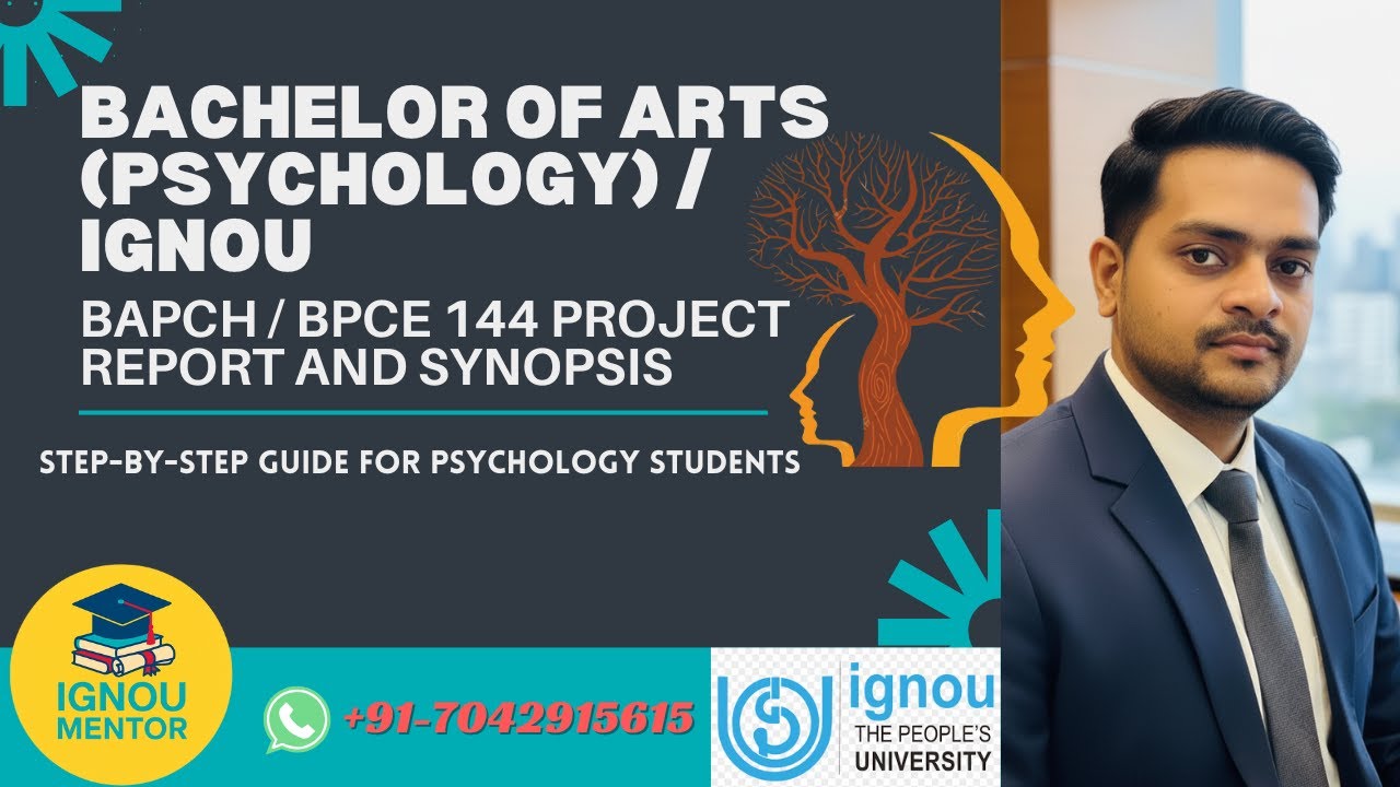 How to Make BPCE-144 Project Report (BAPCH) | Complete IGNOU Psychology Project Guide