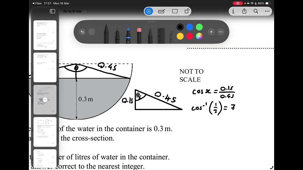 IGCSE Maths difficult circle segment question