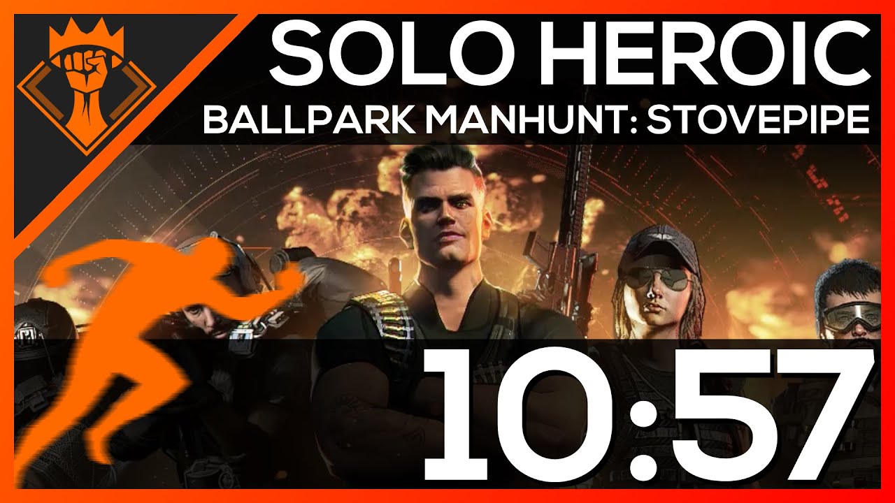 [10:57] Solo Heroic Ballpark Manhunt: Stovepipe | The Division 2 | Warlords of New York | TU17