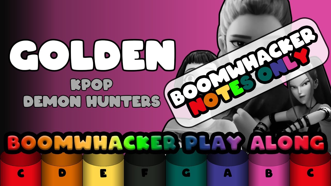 Golden (Kpop Demon Hunters) - Boomwhacker Play Along [Easy] - (Boomwhacker Notes Only)