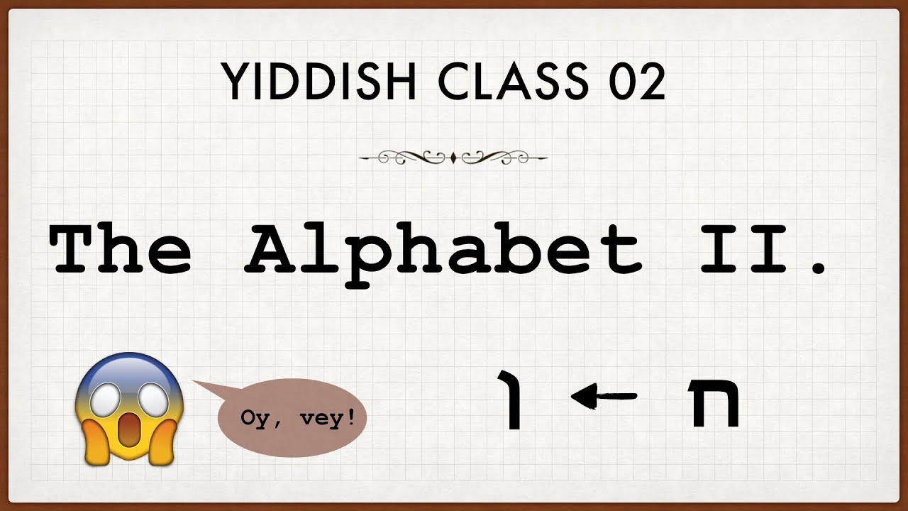 The Alphabet 02/03 | Yiddish class 02.