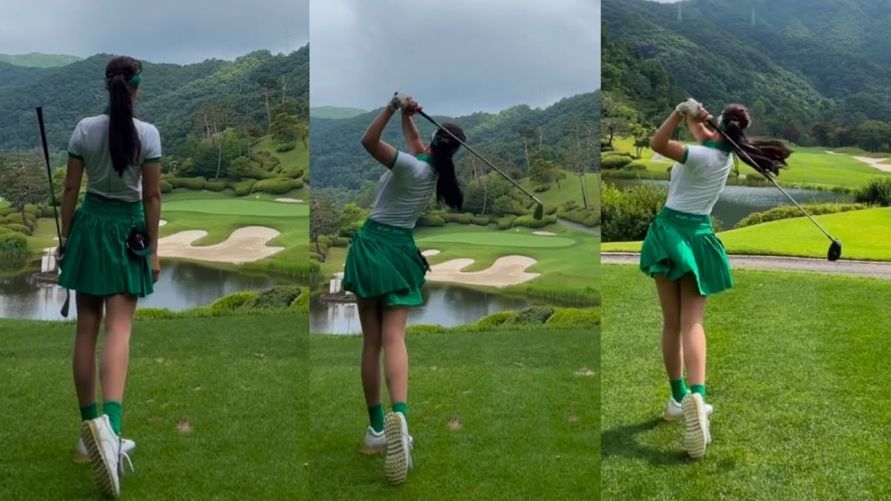 [귀염둥이골프TV]볼수록 빠져드는 스윙!! KLPGA 이정민 프로 스윙 모음 