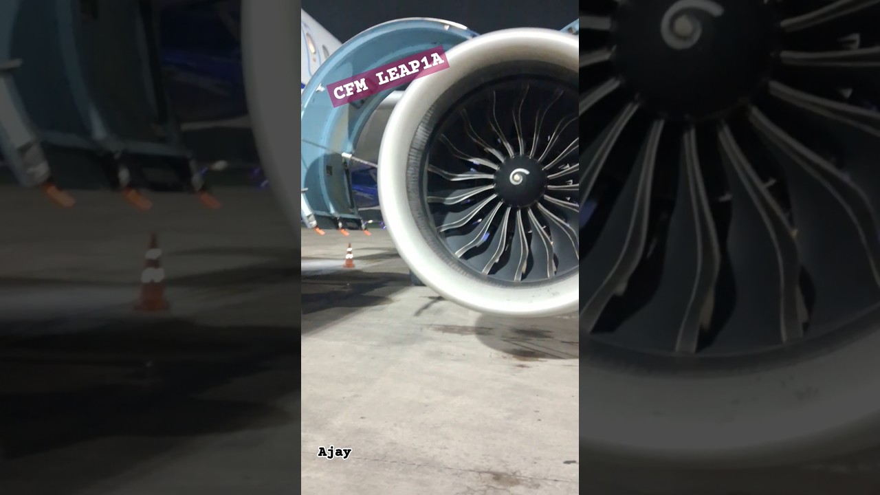 CFM LEAP 1A engine of A320 aircraft core looking so amazing 