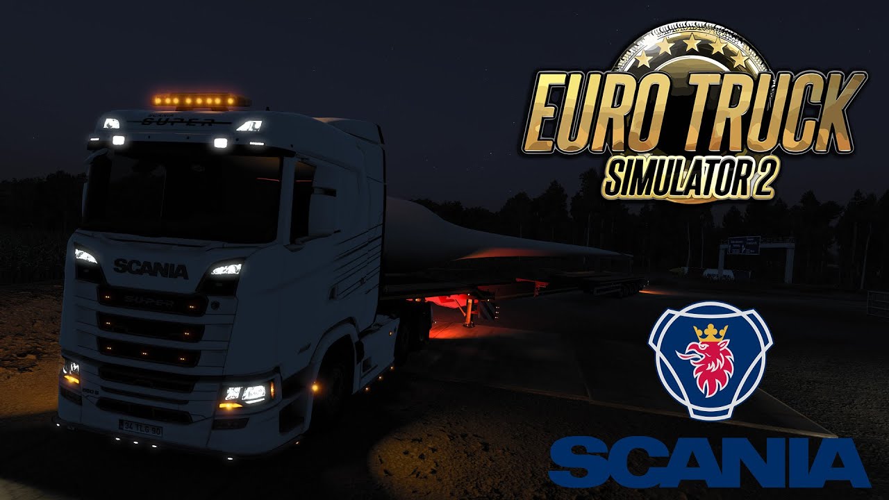 Euro Truck Simulator 2 II Yeni Scania R 560 - Rüzgar Gülü Kanadı 1.57 Tam Sürüm // Logitech G923
