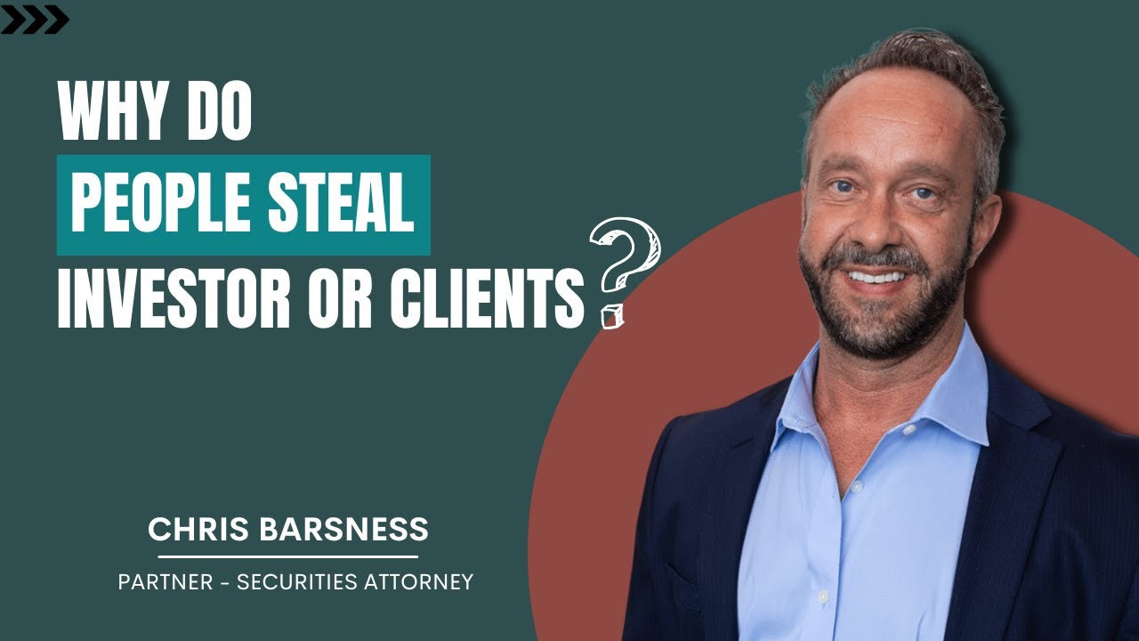 Story Time!  Why do people steal investor or client money?  My personal story and insight.