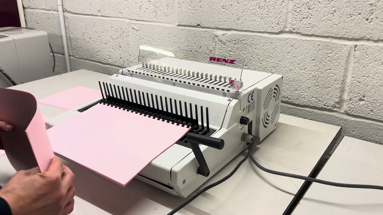 Lightly Used Renz Combi- E Heavy-Duty Electric Comb Punch & Manual Comb Inserter & Closer