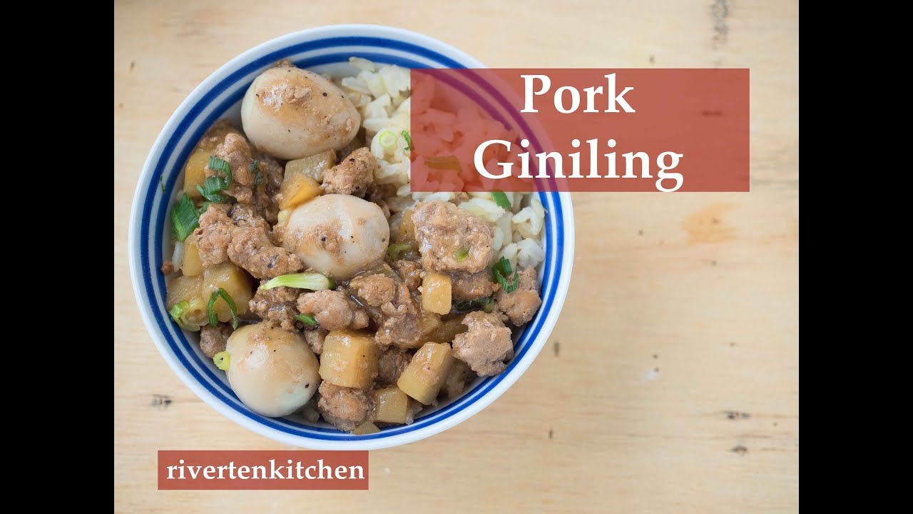 Braised Ground Pork with Potatoes and Quail Eggs (Simple Pork Giniling)