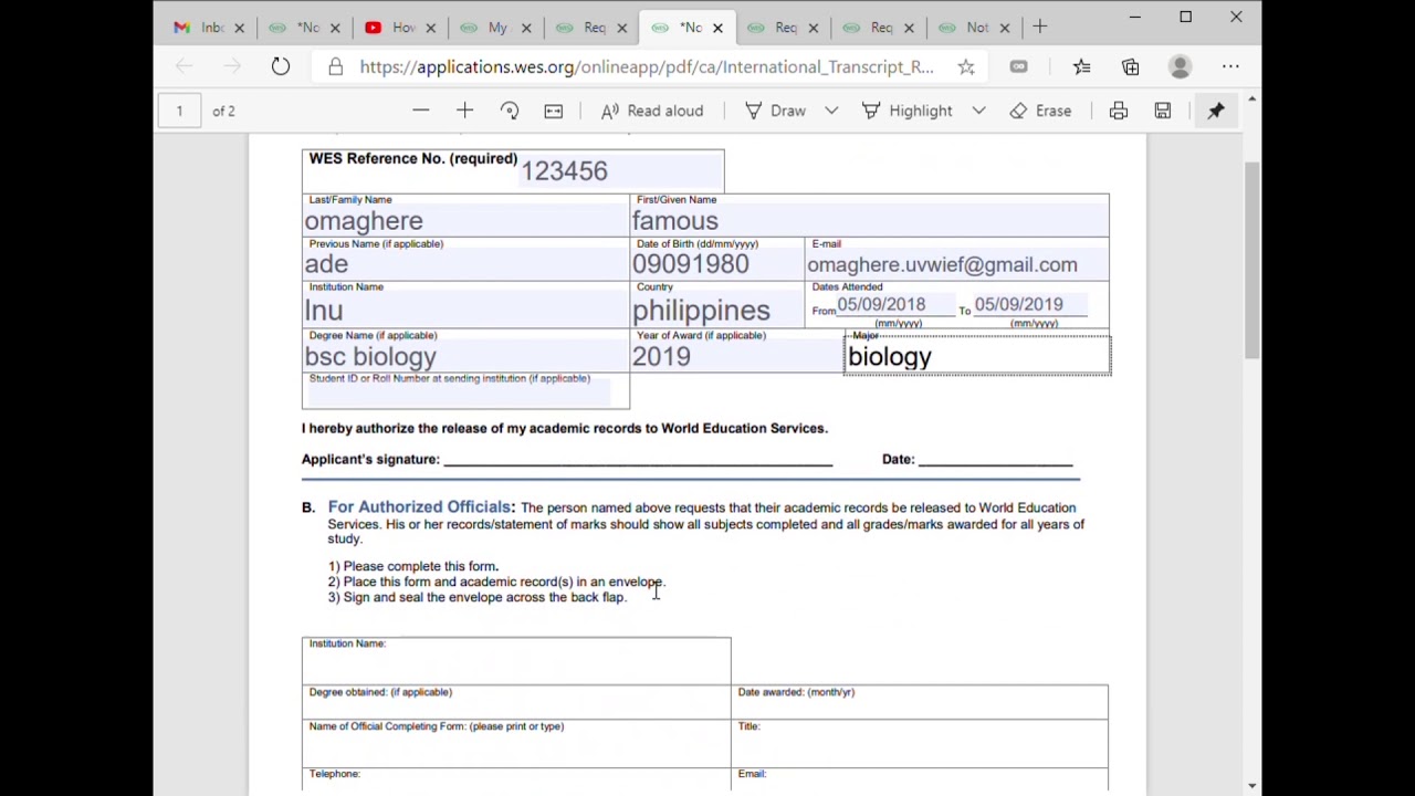 Step by Step on how to apply for your WES/Educational credential assessment (ECA) Part 2