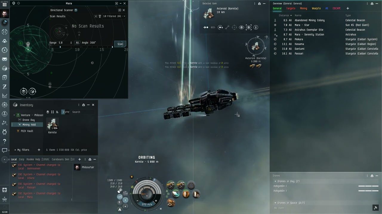 Chill Kernite Alpha Mining | Eve Online