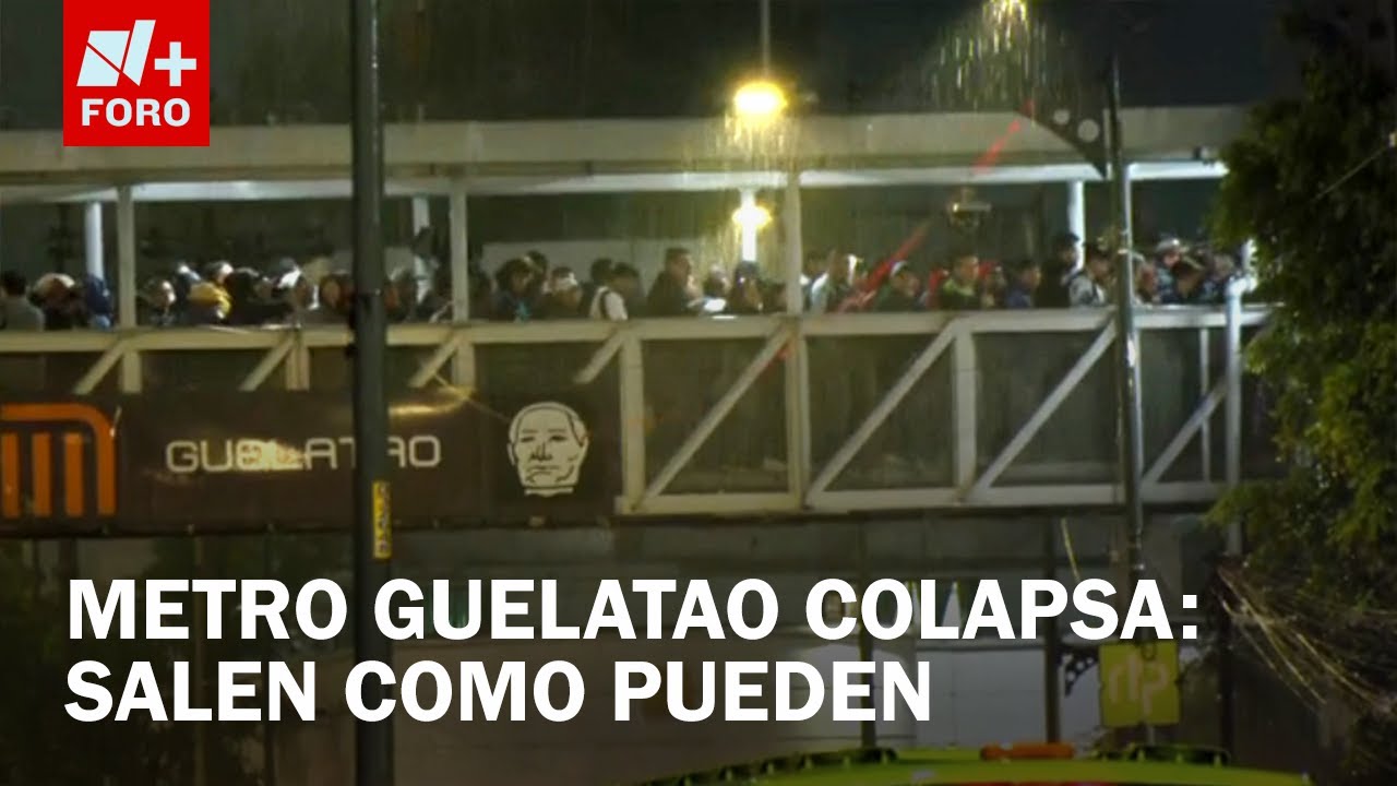 Así es como decenas de usuarios intentan abandonar estación Guelatao del Metro CDMX - Las Noticias