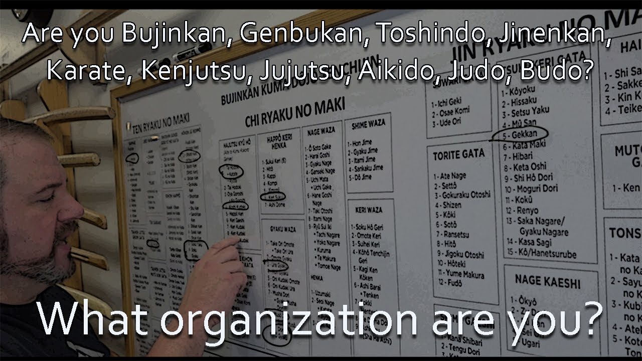 Bujinkan, Jinenkan, Genbukan, Toshindo, Karate, Judo, Jujutsu, Aikido, Jujutsu, Budo?