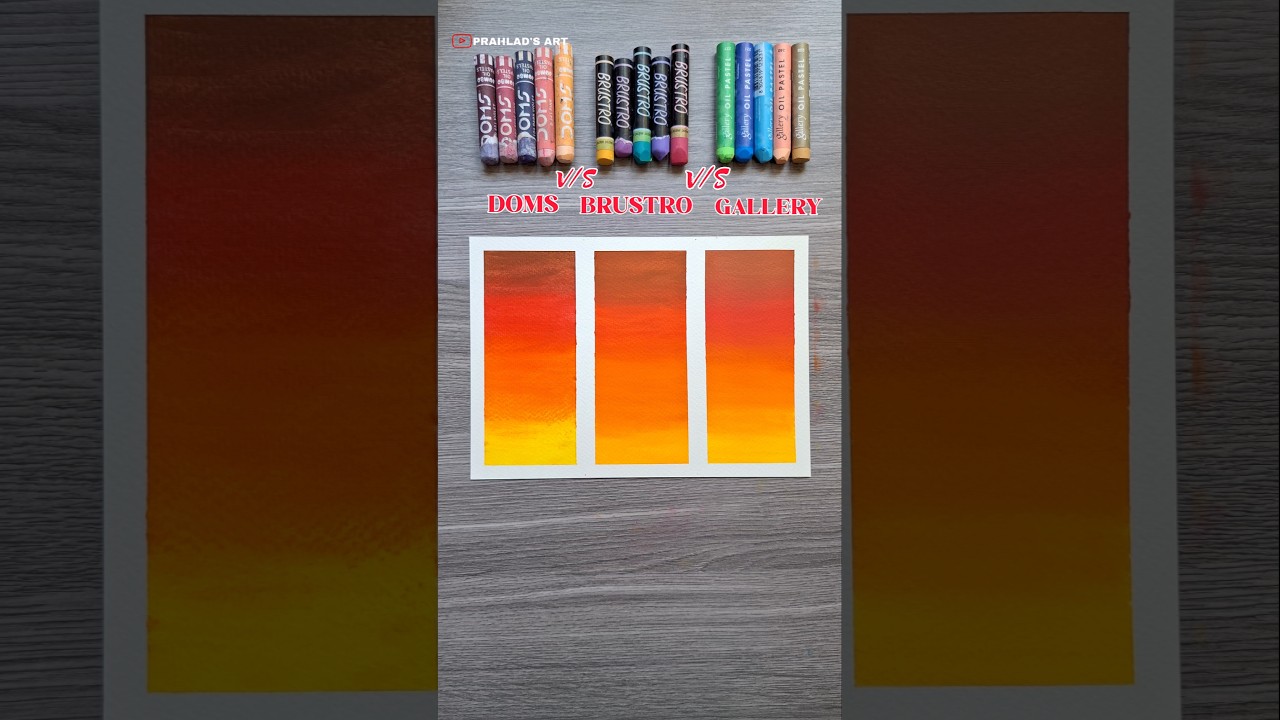 Doms vs Brustro vs Gallery | Oil Pastel Blending Comparison  #art #drawing  #oilpastel