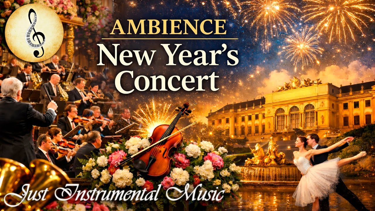 New Year's Concert Ambience 💃 Classical Music, Waltzes & Marches 🎻 Festive Orchestral Mix 2026