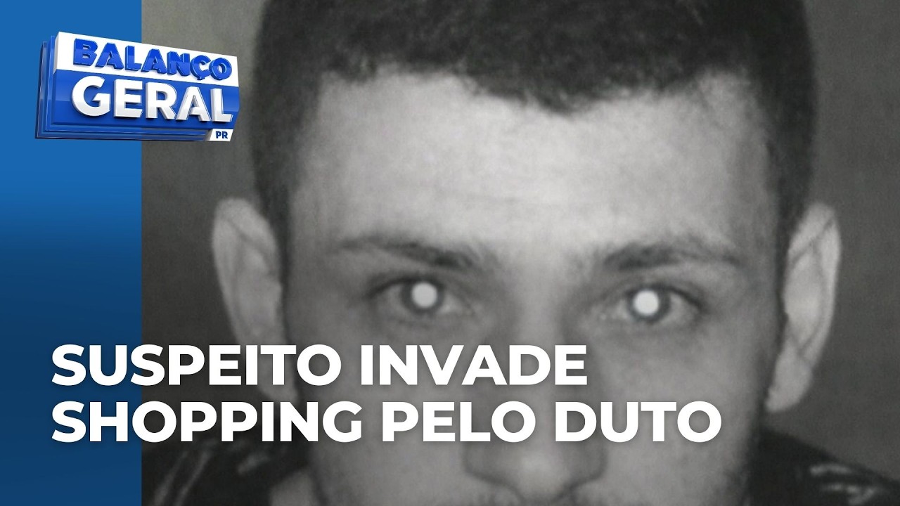 Suspeito invade shopping pelo duto do ar-condicionado e furta joalheria e loja de sapatos